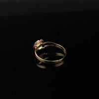 Anillo de oro rosa de 10 quilates auténtico