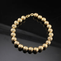 Real 10K Gold Beaded Ball Bracelet