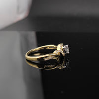 Anillo de oro de 10K genuino con diamantes de 0.25 CTW