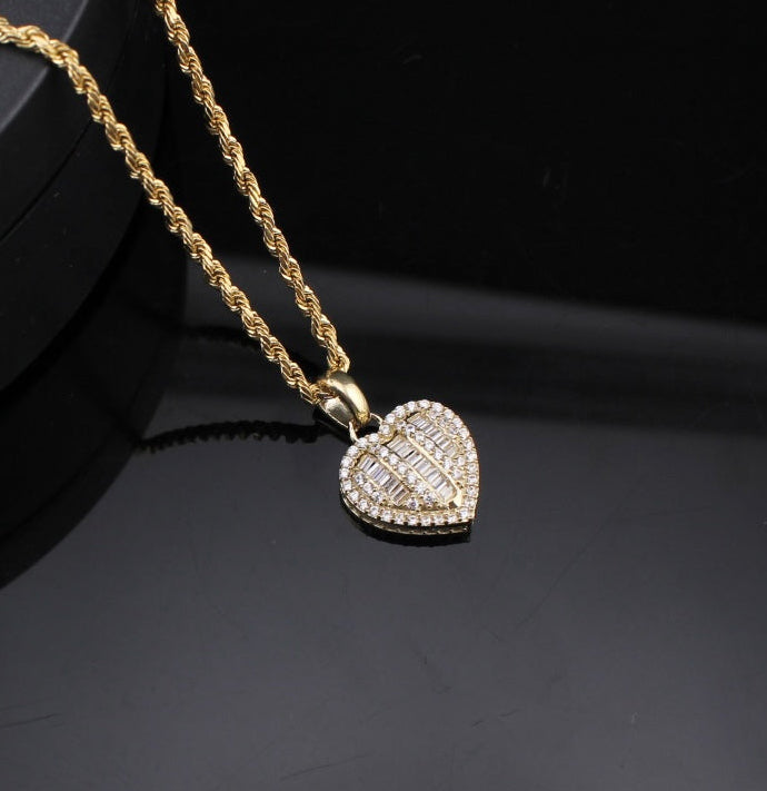 Real 10K Gold Heart Shaped Pendant