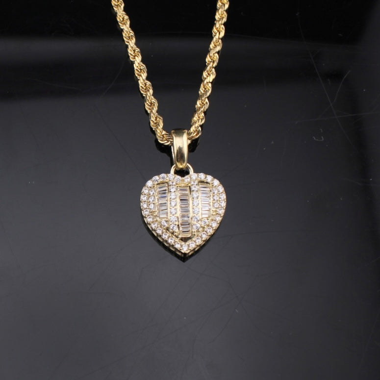 Real 10K Gold Heart Shaped Pendant