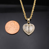 Real 10K Gold Heart Shaped Pendant