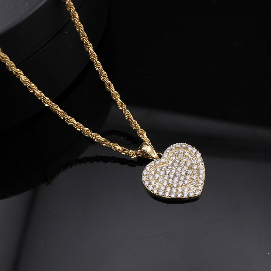 Real 10K Gold Heart Style Pendant