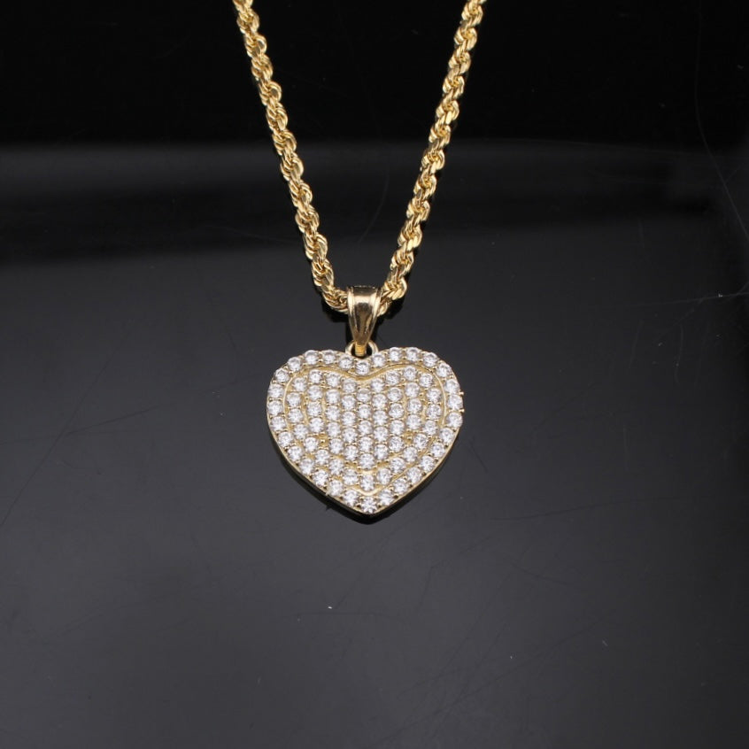 Real 10K Gold Heart Style Pendant