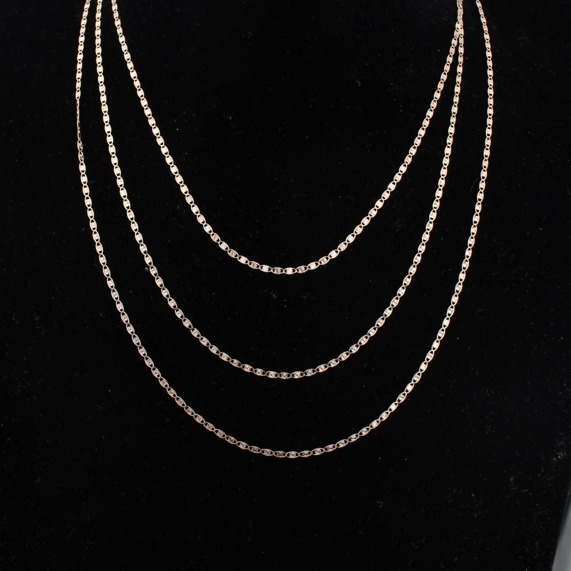 Real 10K Gold 2.0mm Valentino Chain