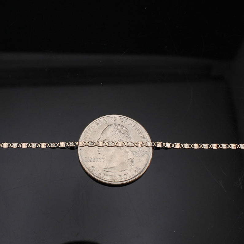 Real 10K Gold 2.0mm Valentino Chain
