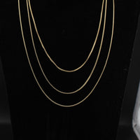 Cadena Franco de oro de 10K auténtico de 1.5mm
