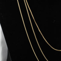 Cadena Franco de oro de 10K auténtico de 1.5mm