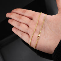 Cadena Franco de oro de 10K auténtico de 1.5mm