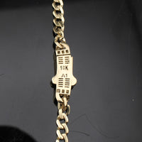Collar de cadena de oro cubana de 10K auténtico