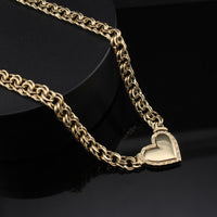 Real 10K Gold Chino Heart Necklace