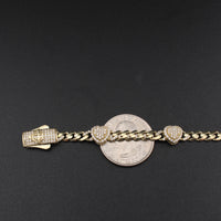 Real 10K Gold Heart Bracelet
