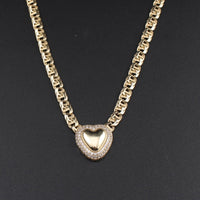 Real 10K Gold Chino Heart Necklace