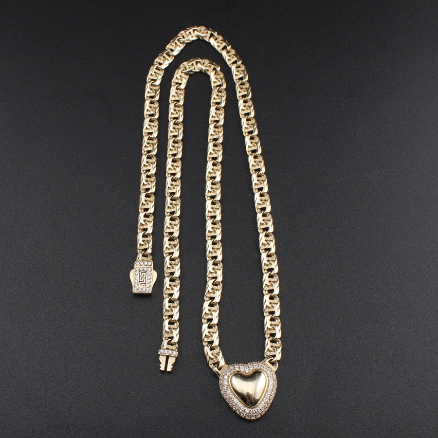 Real 10K Gold Chino Heart Necklace