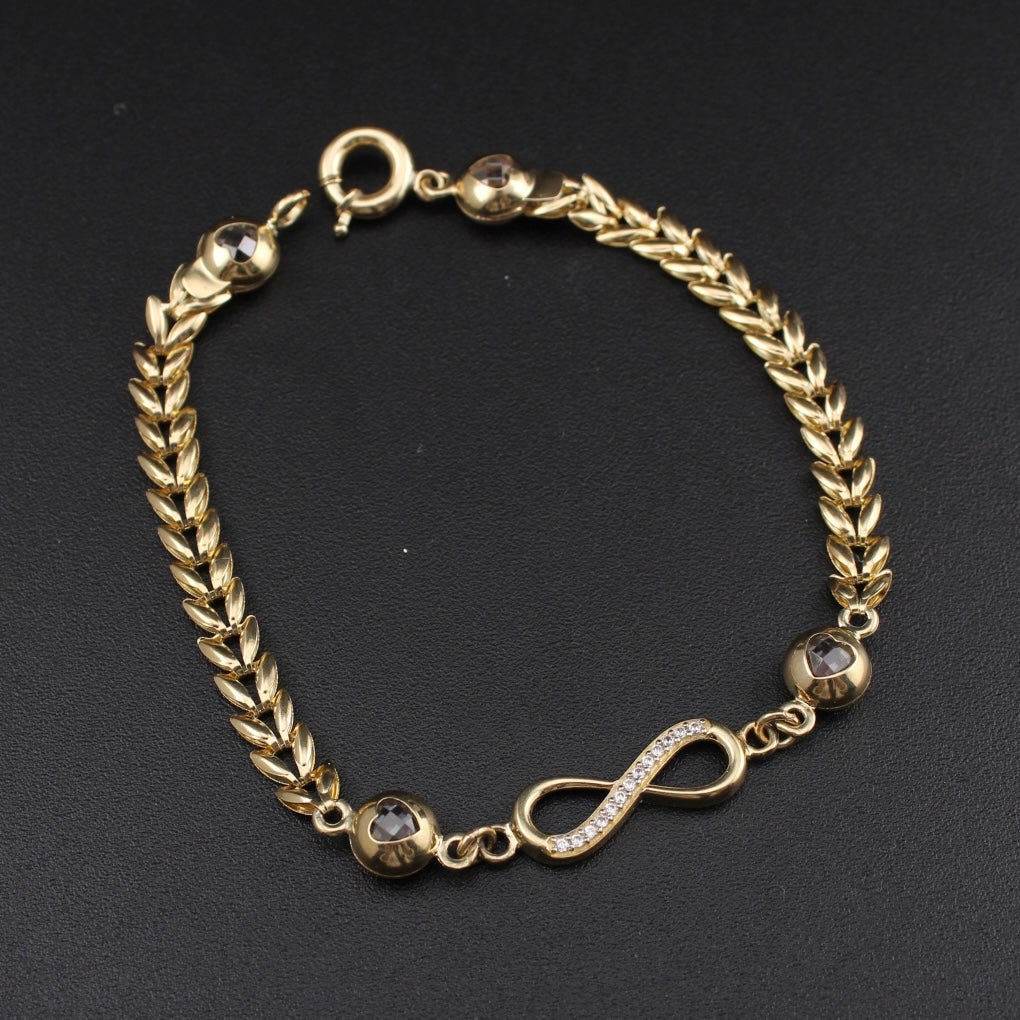 Pulsera de oro de 10K con símbolo de infinito