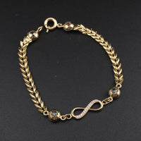 Pulsera de oro de 10K con símbolo de infinito