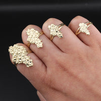 Real 10K Gold Nugget Shape Ring