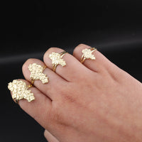 Real 10K Gold Nugget Shape Ring