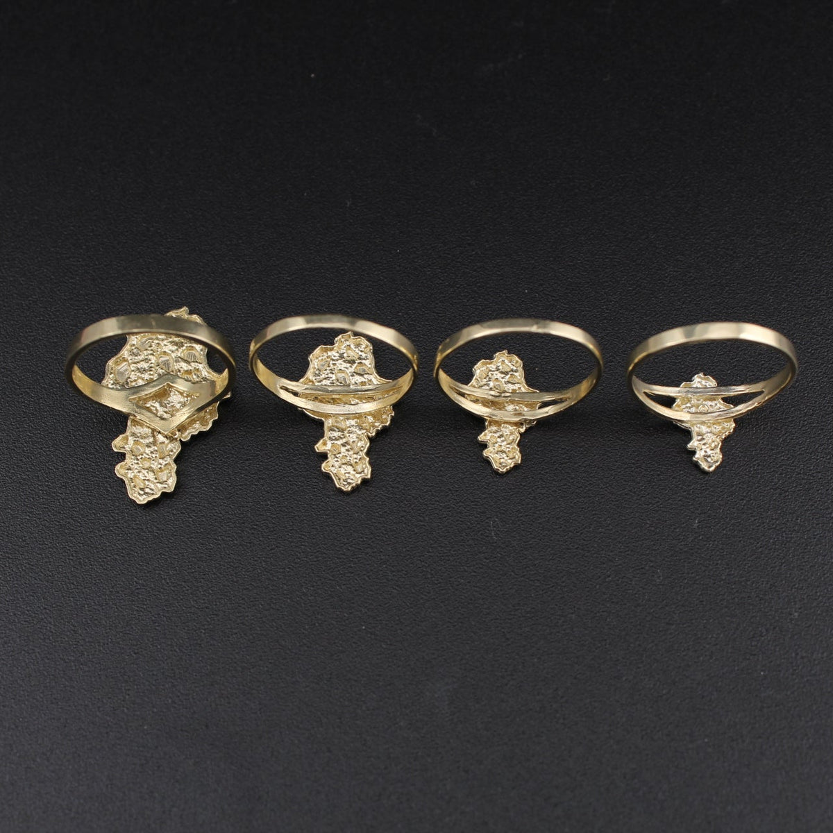 Real 10K Gold Nugget Shape Ring