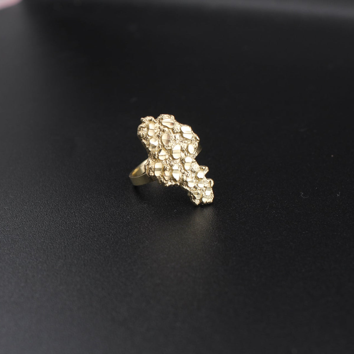 Real 10K Gold Nugget Shape Ring