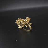 Anillo de pepita de Texas de oro de 10 quilates auténtico grande