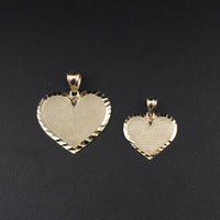 Real 10K Gold Heart Pendant Personalized Initial