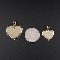 Real 10K Gold Heart Pendant Personalized Initial