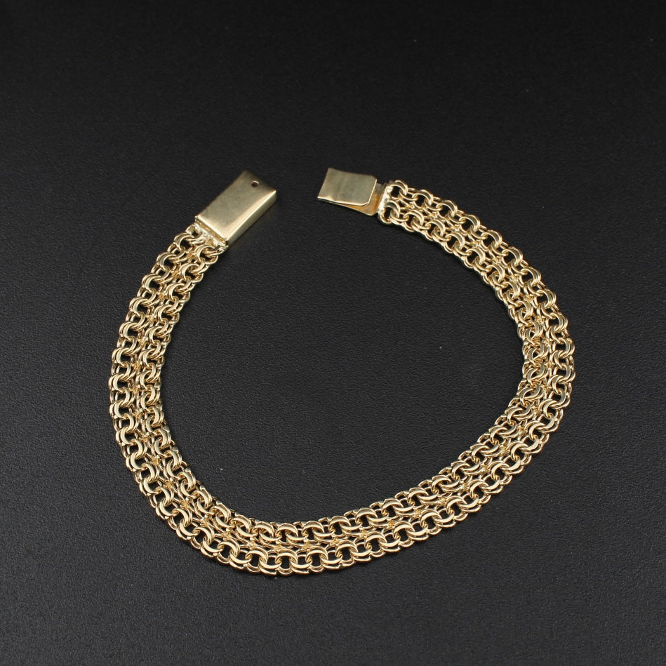 Pulseras Chino de oro de 10K auténtico