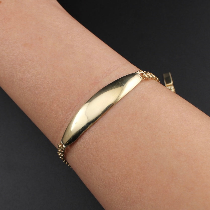 Pulsera Chino de Oro de 10K auténtico