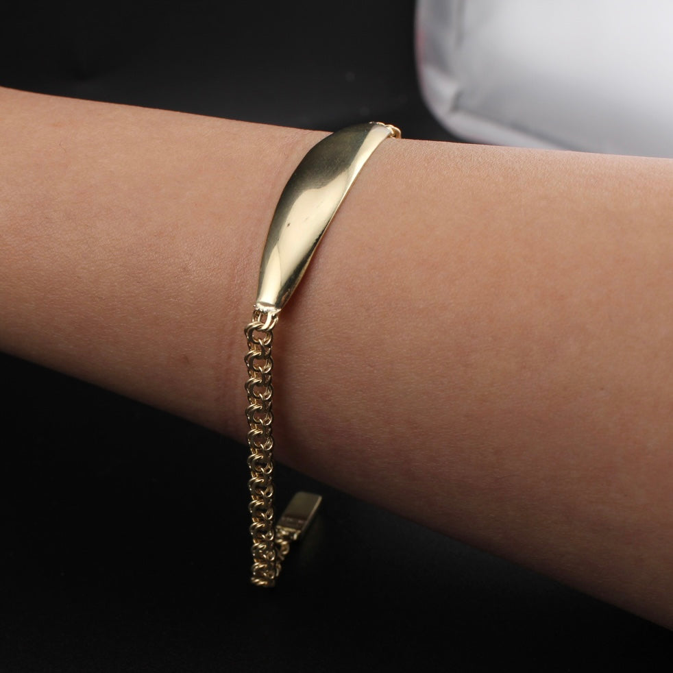 Pulsera Chino de Oro de 10K auténtico