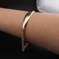 Pulsera Chino de Oro de 10K auténtico