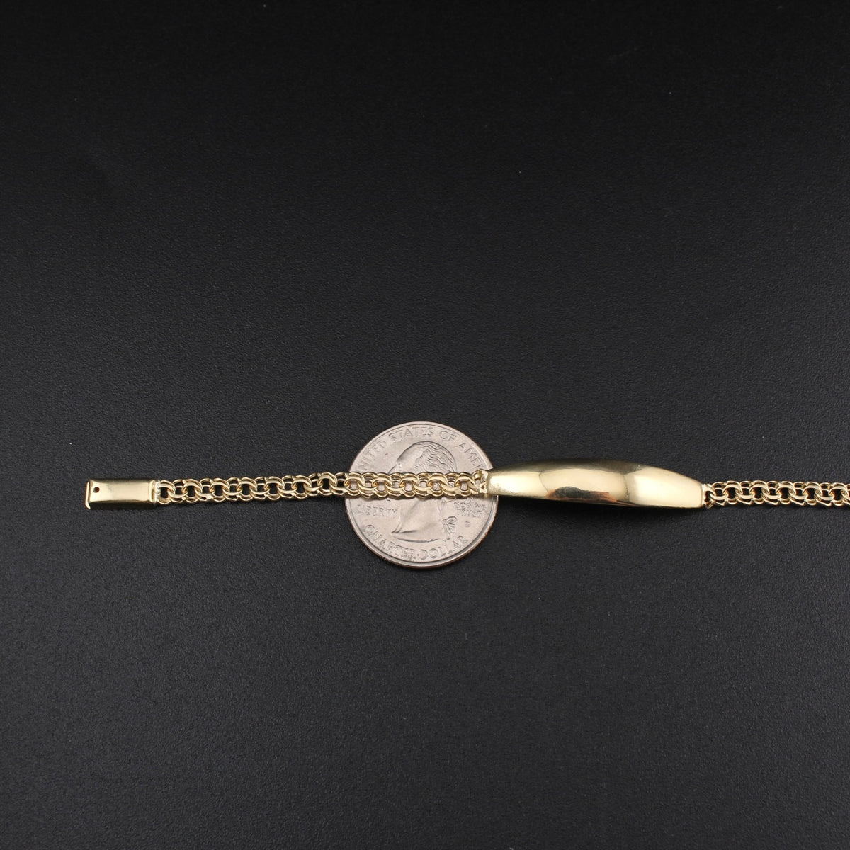 Pulsera Chino de Oro de 10K auténtico