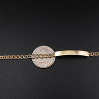 Real 10K Gold Chino ID Bracelet
