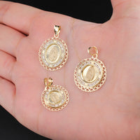 Real 10K Gold Virgin Mary Heart Pendant