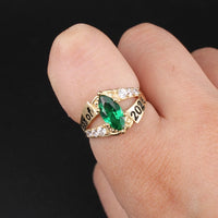 Real 14K Gold Emerald Class of 2026 Ring