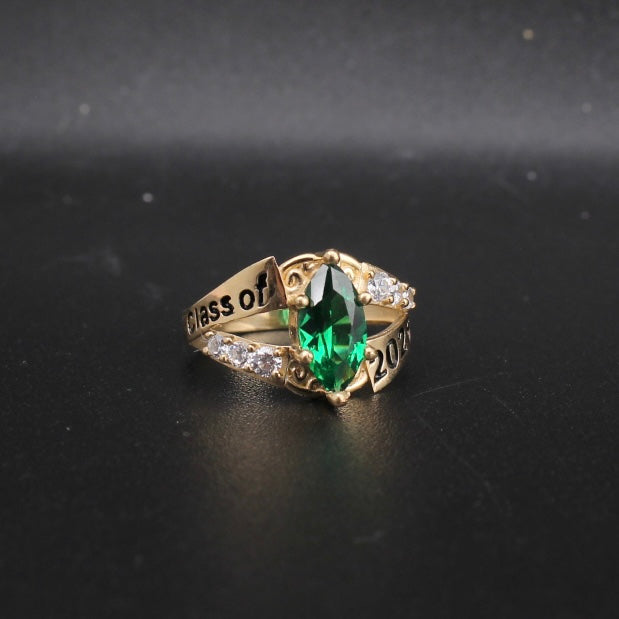 Real 14K Gold Emerald Class of 2026 Ring