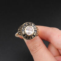 Anillo de oro de 14K real Clase de 2026