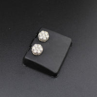 Pendientes de hombre de oro de 10K auténtico con diamantes de 2.59 CTW