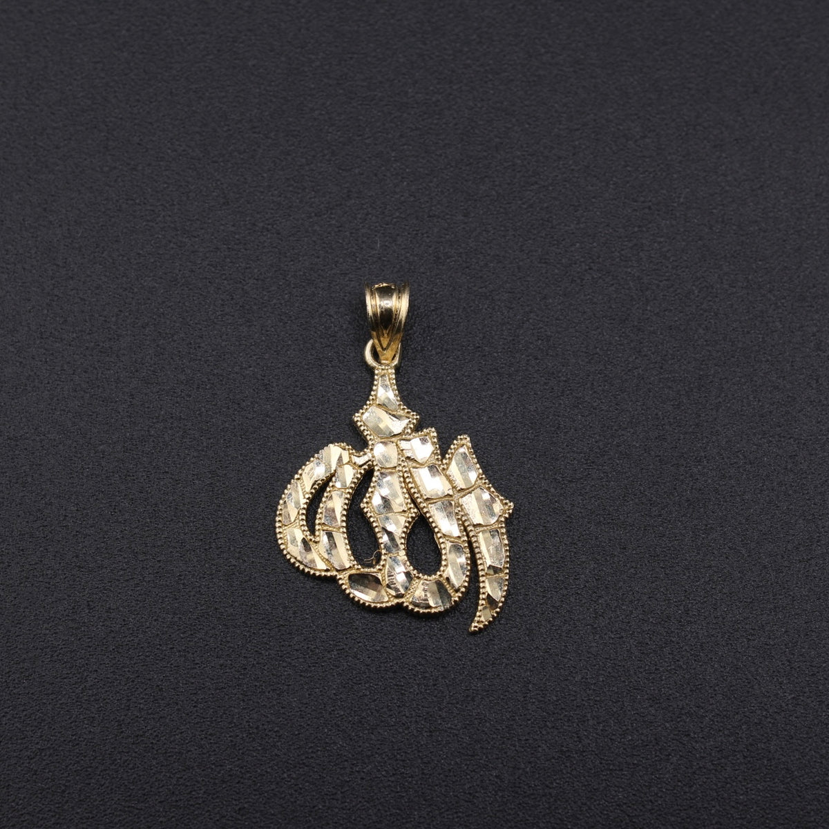 Real 10K Gold Allah Pendant Nugget Style