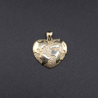 Real 10K Gold World Heart Pendant