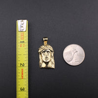 Real 10K Gold Jesus Face Pendant