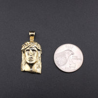 Real 10K Gold Jesus Face Pendant