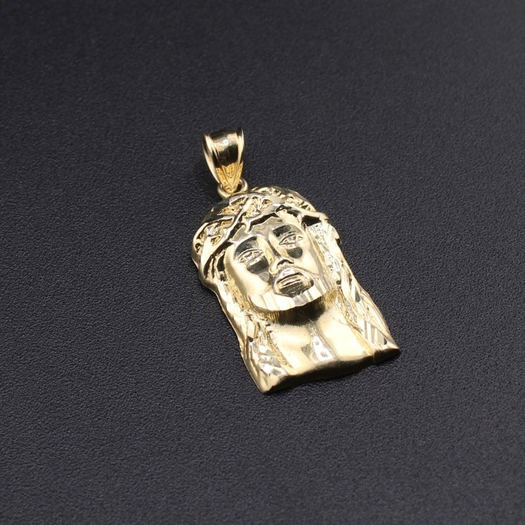 Real 10K Gold Jesus Face Pendant