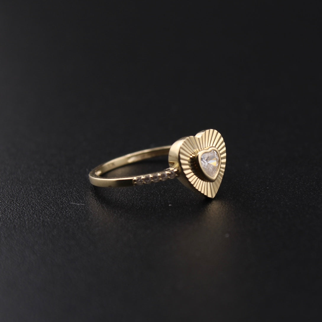 Real 10K Gold Heart Ring