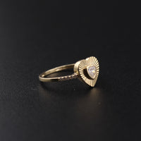 Real 10K Gold Heart Ring