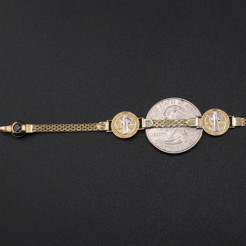 Real 10K Gold Coin Bracelet