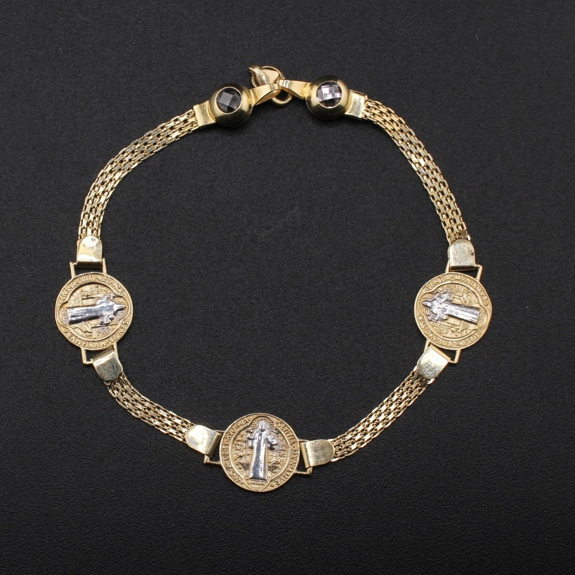 Real 10K Gold Coin Bracelet