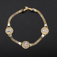 Real 10K Gold Coin Bracelet
