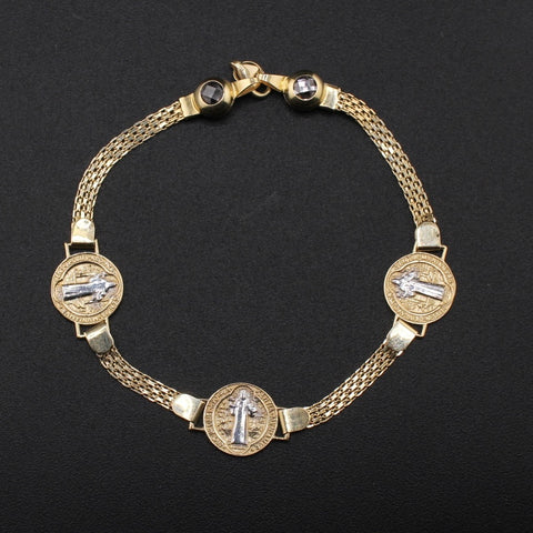 Real 10K Gold Coin Bracelet