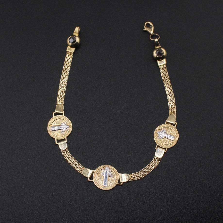 Real 10K Gold Coin Bracelet